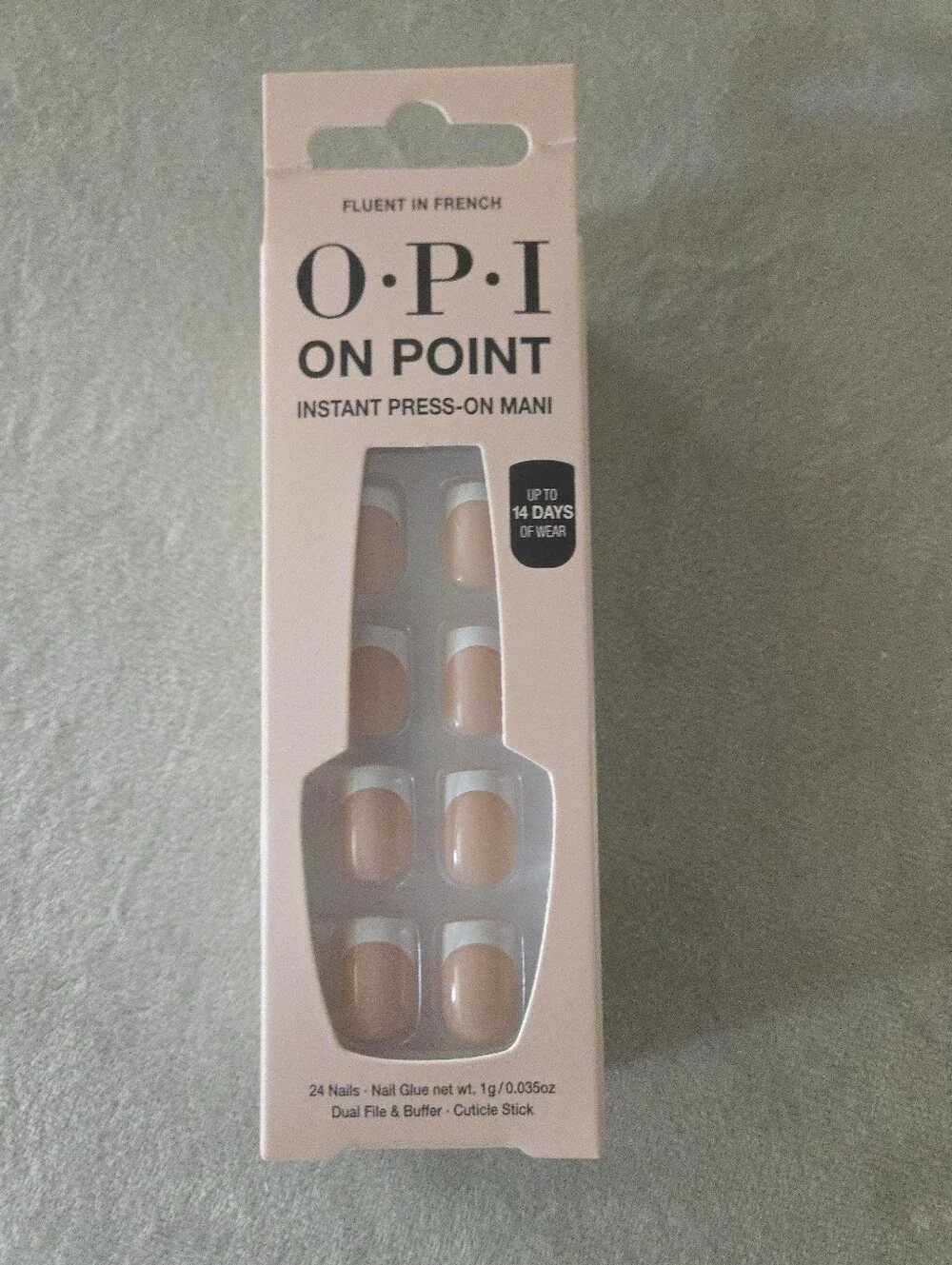 NWT OPI On Point Instant Press On Nails, Fluent In French, False Nails, 24 Piece